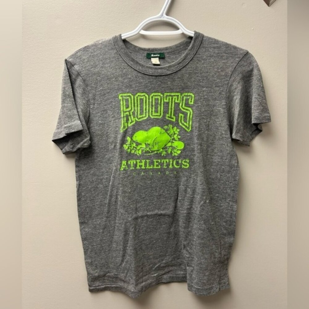 Roots Grey and Green T Shirt